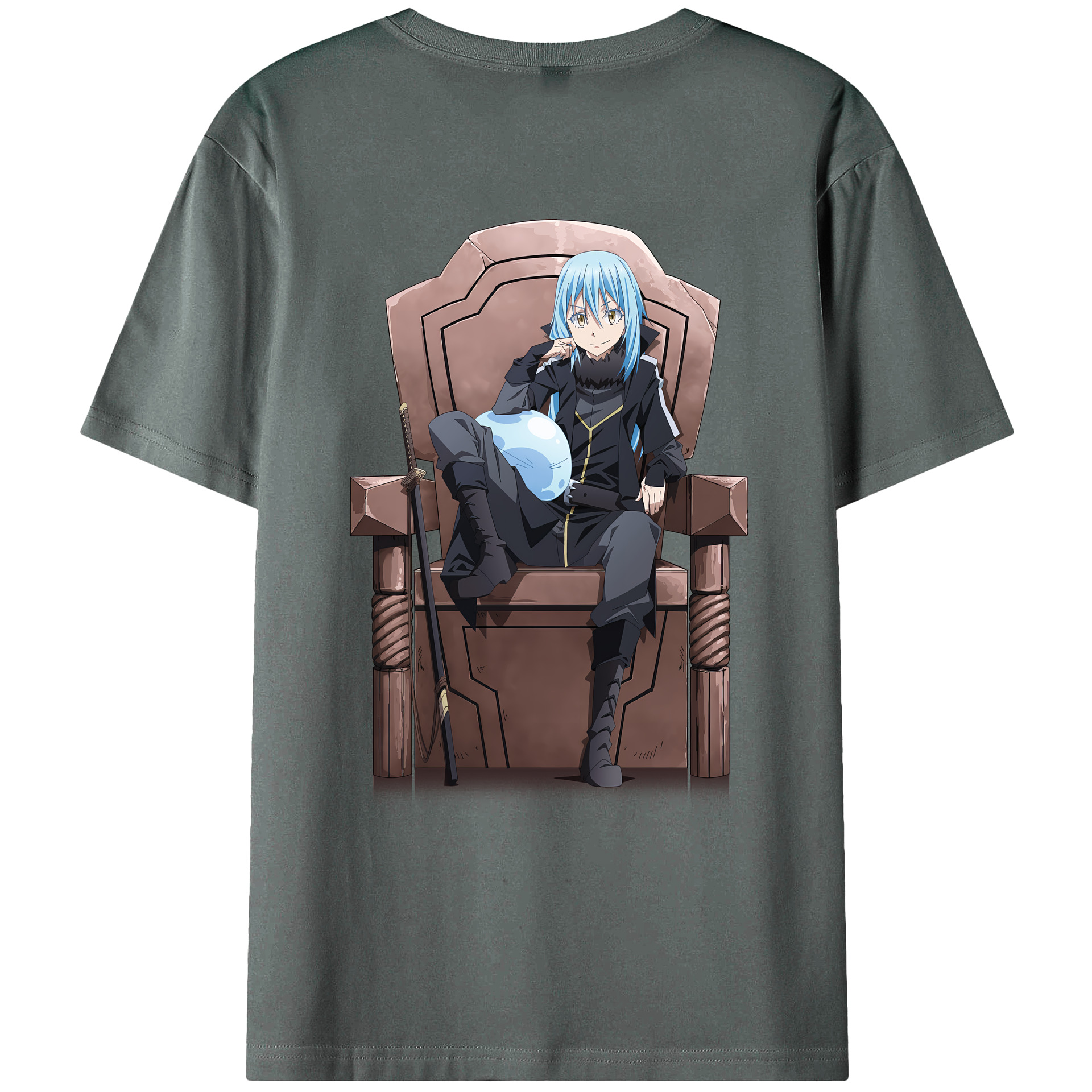 （画像用） 転スラ Regarding Reincarnated to Slime 綿100％半袖Tシャツ（背面プリント）